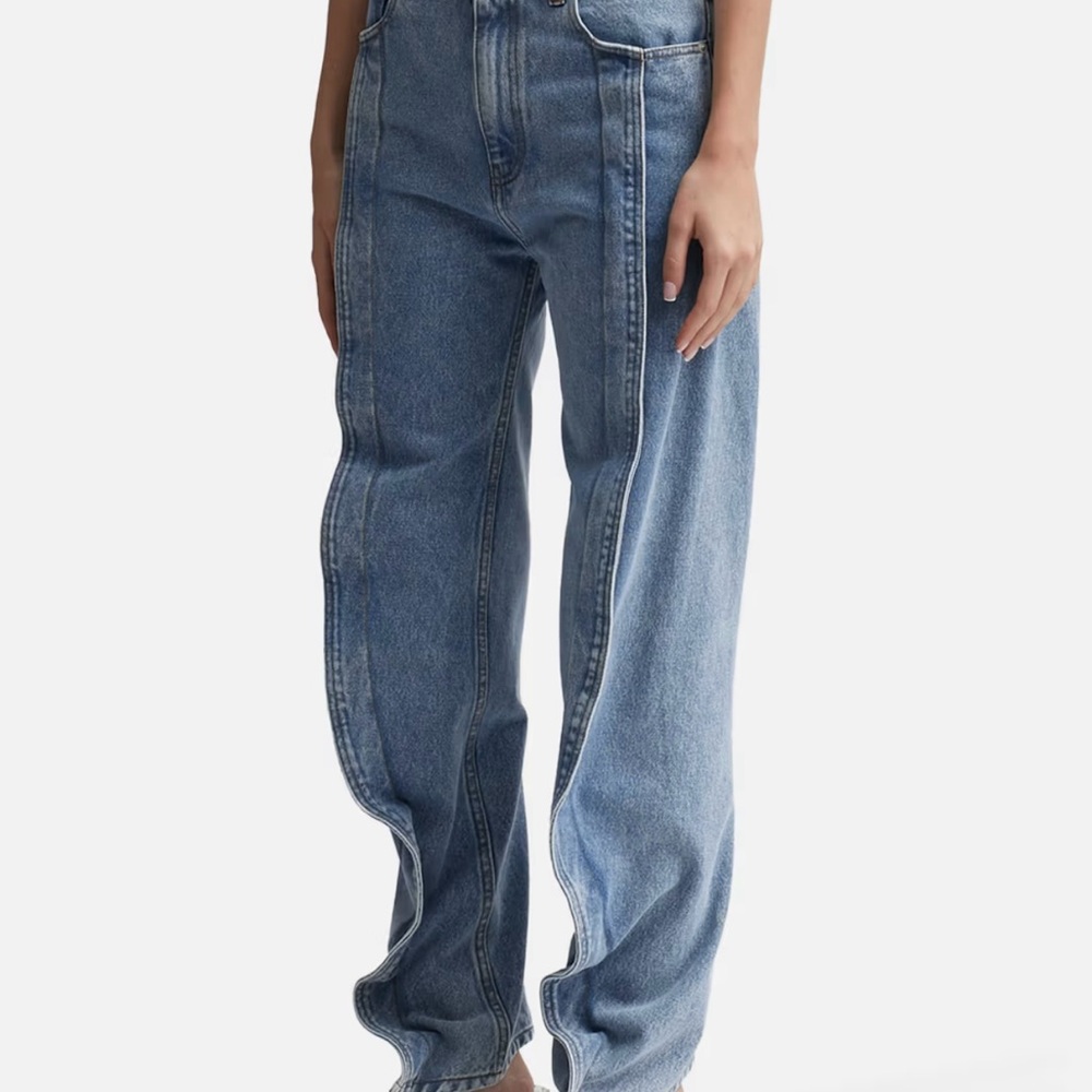 Y/Project NWT Evergreen Blue Banana Jeans French Avant-Garde Paris Street Style